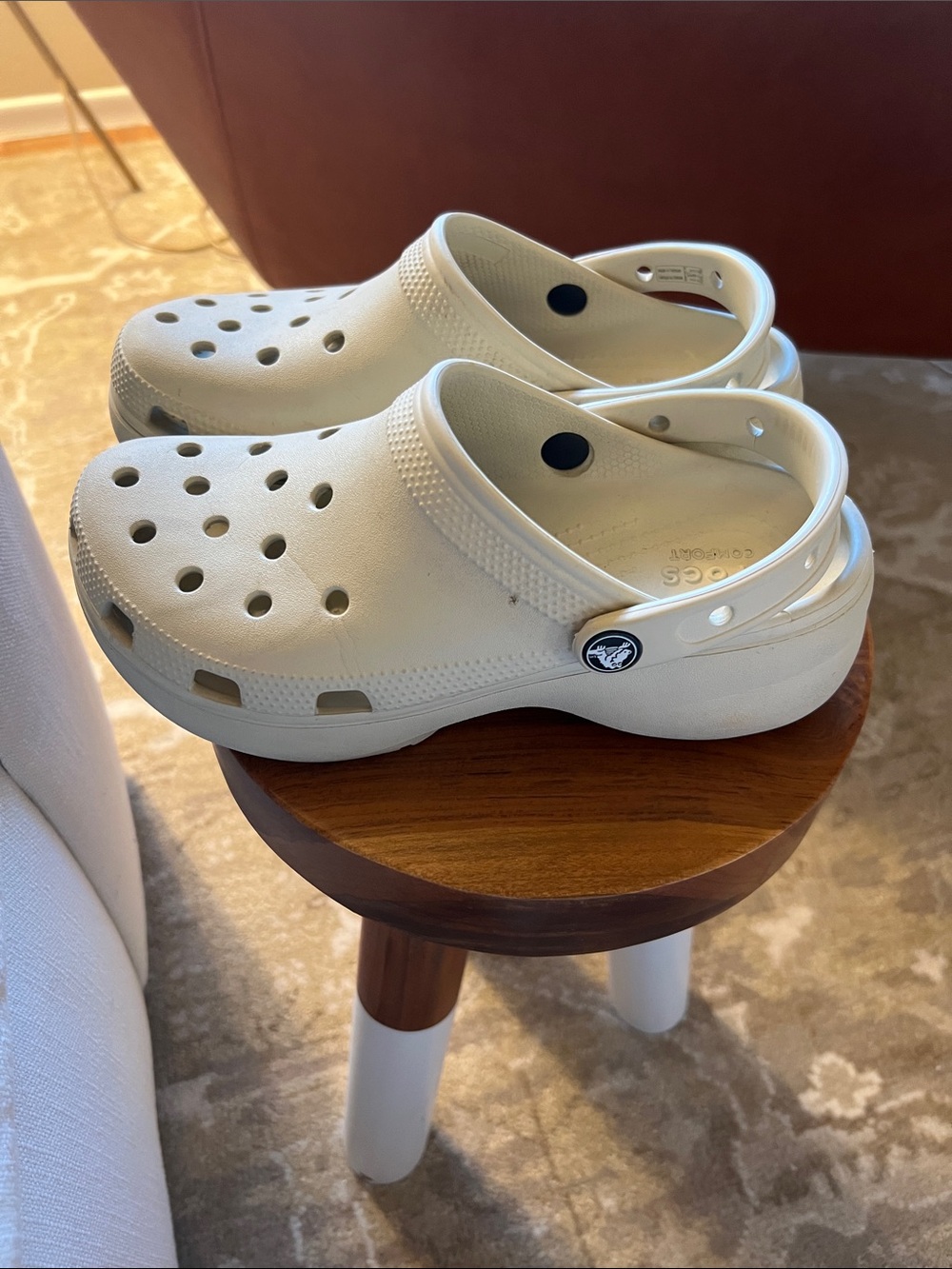 CROCS Classic Platform Clog in Bone - 7 - Picture 6 of 7